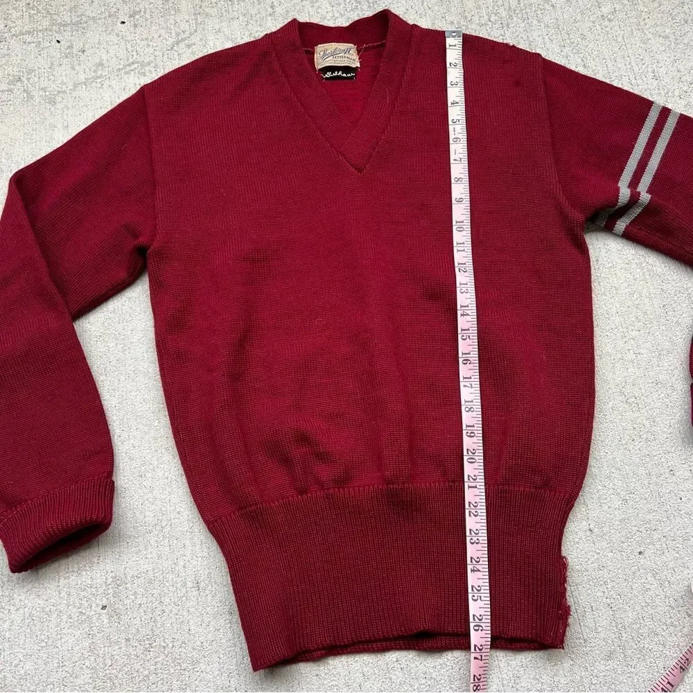 Vintage 1960s Wool Letterman Sweater Men's S